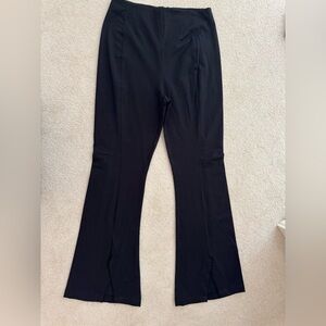 Free People Black Flared Pants back zipper w/ slit on the front bottom of pants